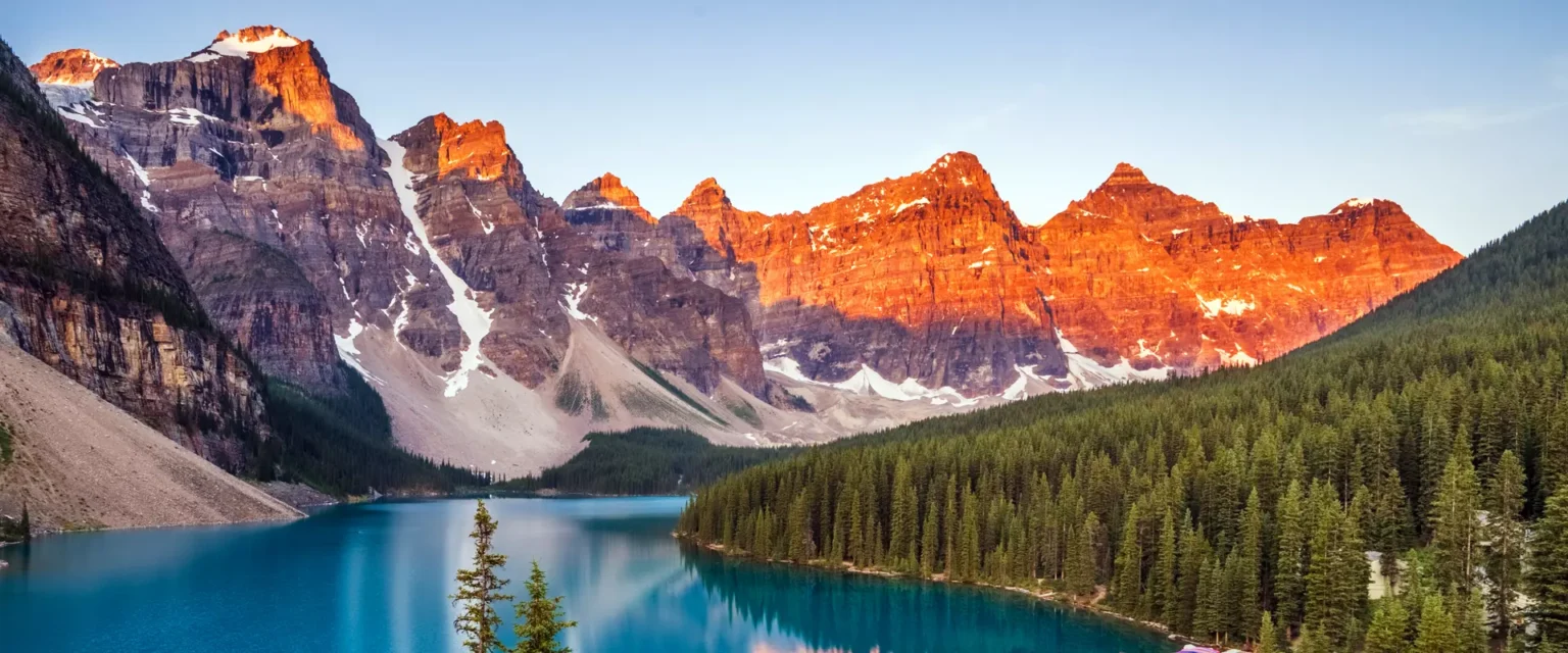 Blue lake in the mountains
