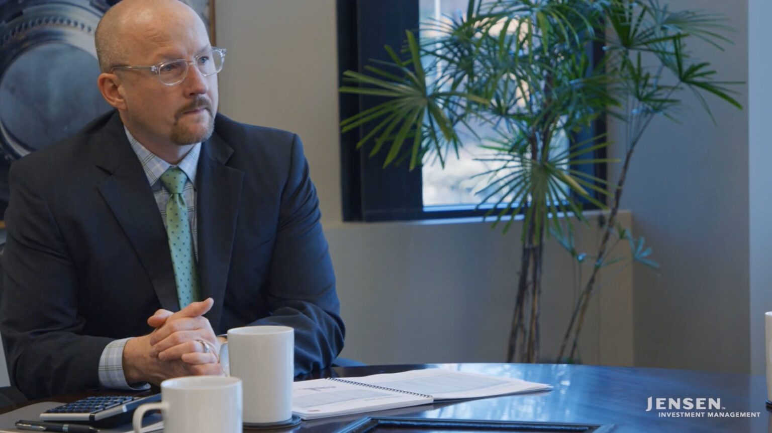 Man at conference table