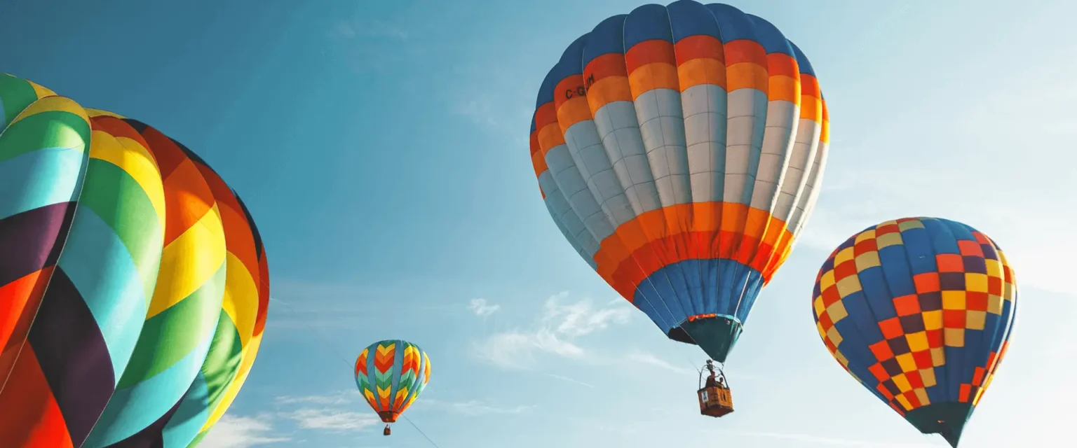 Air balloons against the sky