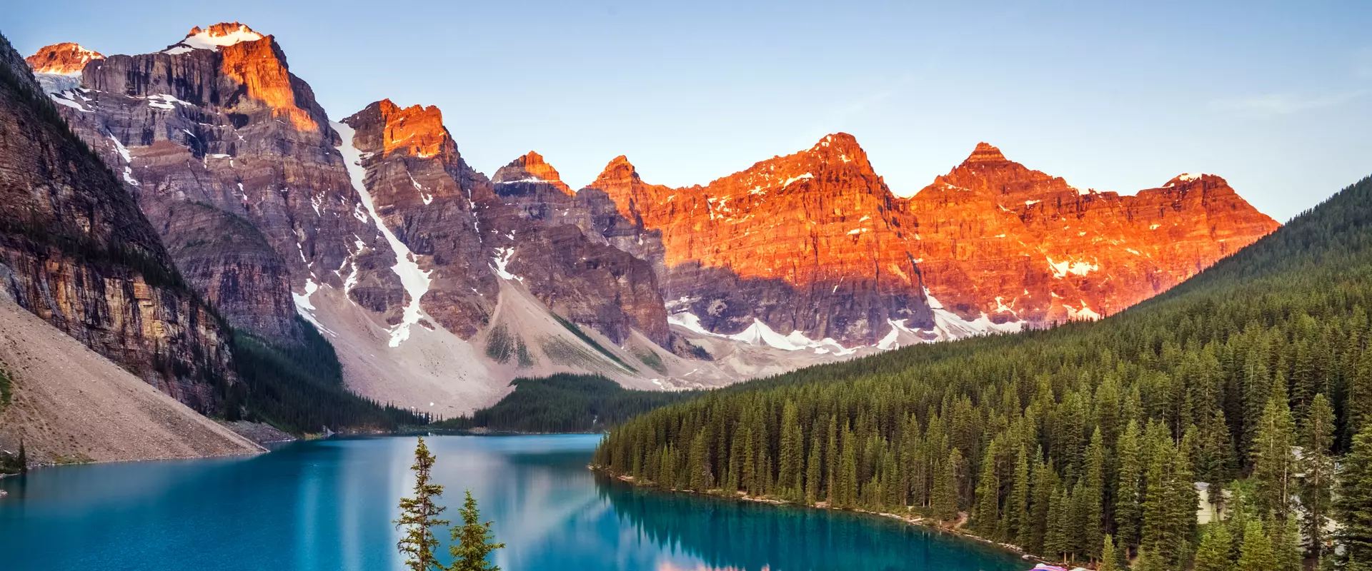 Blue lake in the mountains